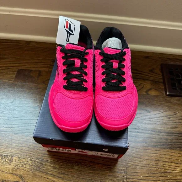 Fila Women’s Volley Zone PICKLEBALL Shoes – Knockout Pink/Black – Size 7, NEW